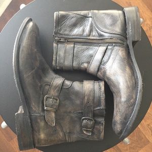 Bed Stu Gray Distressed Leather Cobbler Series